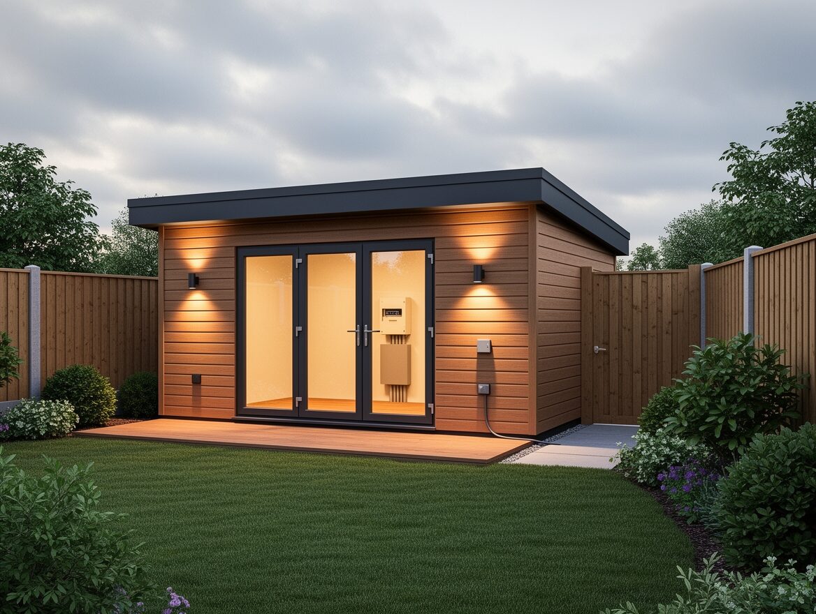 Garden office electrical installation